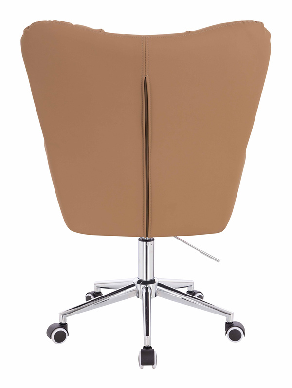 HR650K Karamell Műbőr Premium Soft szék krómozott lábbal