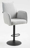 HR280W Szürke modern boucle szék fekete lábbal