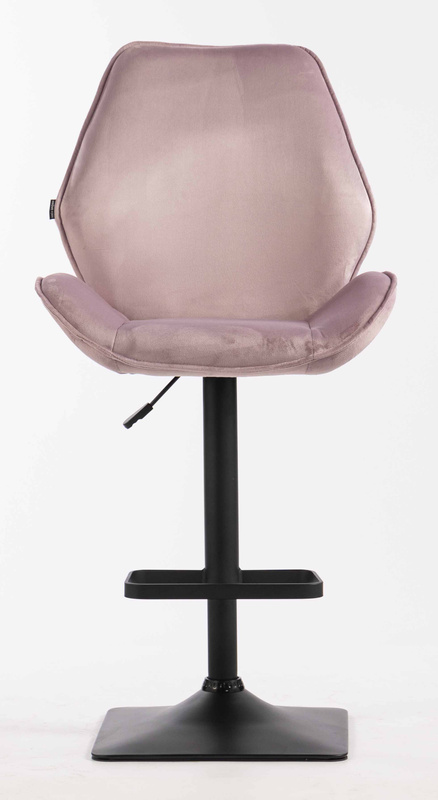 HR350KW Halványlila modern velúr szék fekete lábbal
