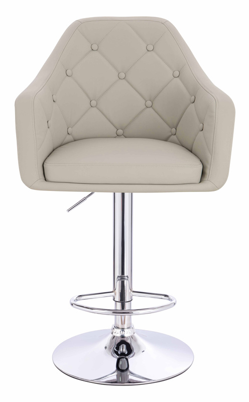 HR831W Ecru Műbőr Premium Soft szék Krómozott lábbal