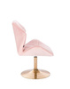 HR212 Púderrózsaszín modern velúr szék arany lábbal