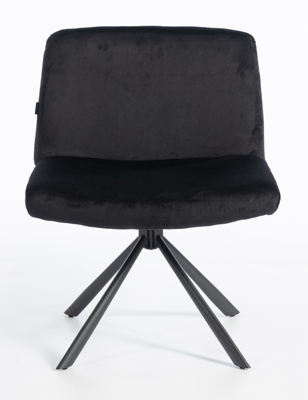 HR150 CSILLAGLÁB Fekete Modern Velúr Szék Fekete lábbal
