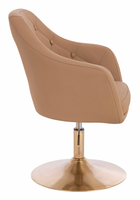 HR831N Karamell Műbőr Premium Soft szék Arany lábbal