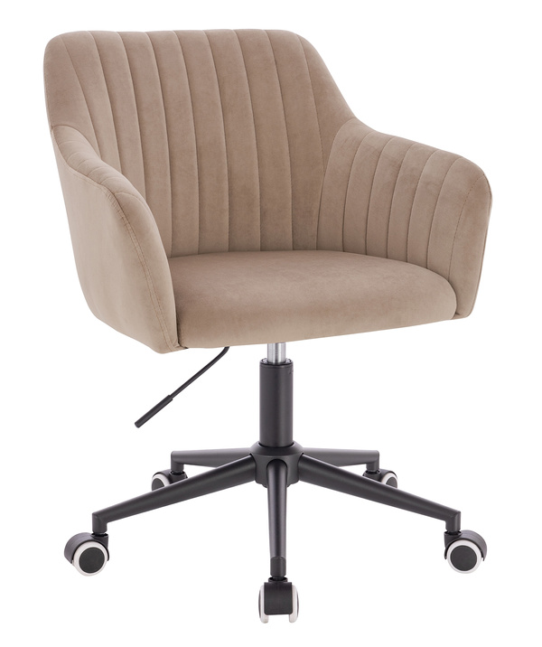 HR190K Latte Modern Velúr Szék Fekete lábbal