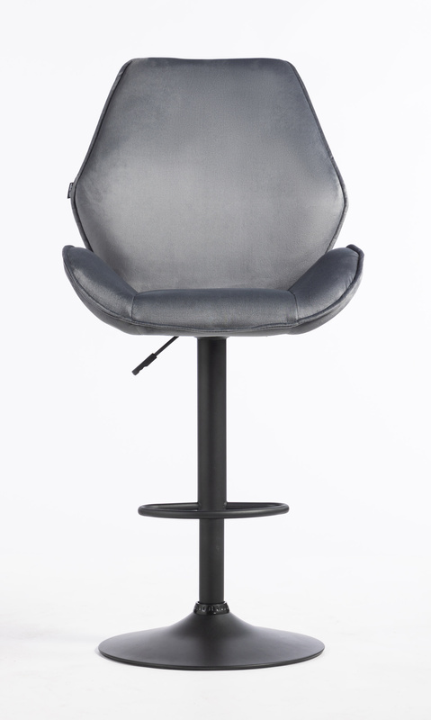 HR350W Grafit modern velúr szék fekete lábbal