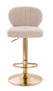 HR193N Latte modern boucle szék arany lábbal