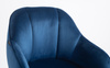 HR2055W Tengerkék Modern Velúr Szék Krómozott lábbal