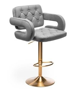 HR8403W Acél modern velúr szék arany lábbal