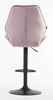 HR350W Halványlila modern velúr szék fekete lábbal