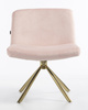 HR150 CSILLAGLÁB Púder Rózsaszín Modern Velúr Szék Arany lábbal