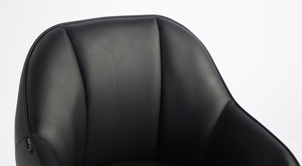 HR2055N Fekete Modern Műbőr Szék Fekete lábbal