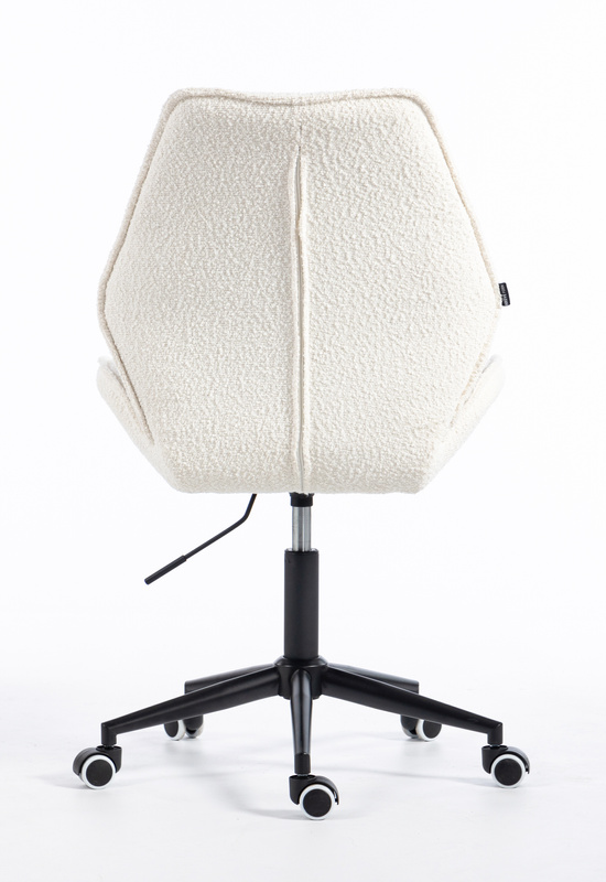 HR350K Krémszínű modern boucle szék fekete lábbal