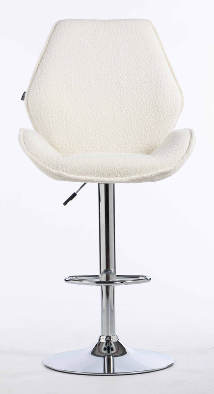 HR350W Krémszínű modern boucle szék krómozott lábbal