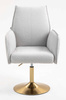 HR280N Szürke modern boucle szék arany lábbal