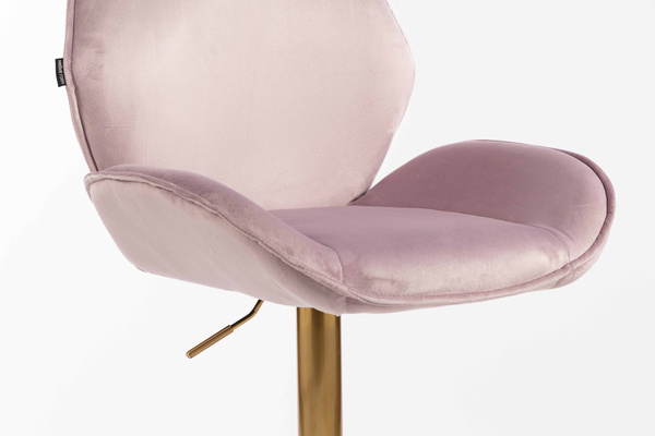 HR350KW Halványlila modern velúr szék arany lábbal