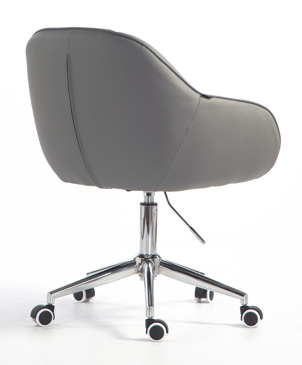 HR2055K Szürke Modern Műbőr Szék Krómozott lábbal