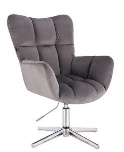 HR650CROSS Grafit modern velúr szék