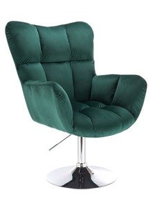 HR650N Sötétzöld modern velúr szék