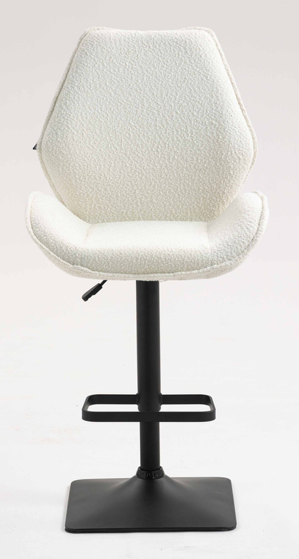 HR350KW Krémszínű modern boucle szék fekete lábbal