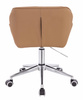 HR111K Karamell Műbőr Premium Soft szék krómozott lábbal