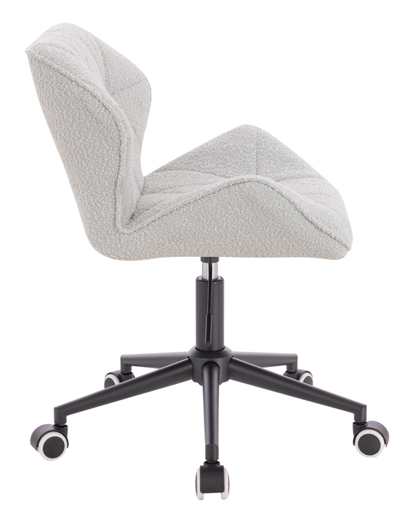 HR111K Szürke modern boucle szék fekete lábbal