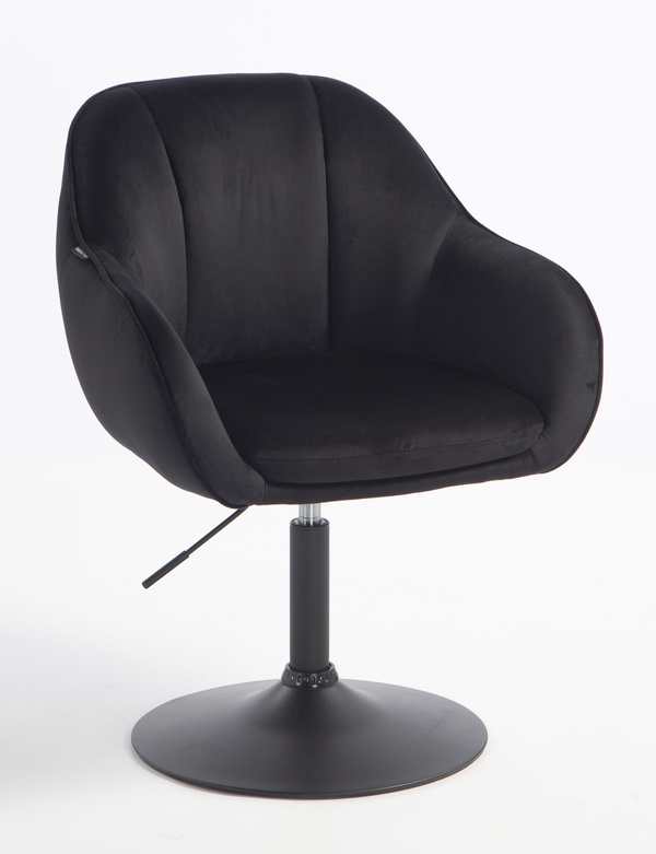 HR2055N Fekete Modern Velúr Szék Fekete lábbal