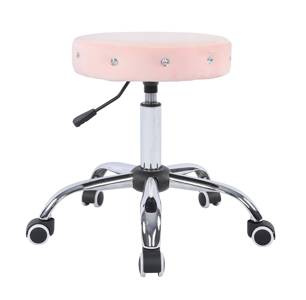 HR1102CK Rózsaszín modern műbőr szék krómozott lábbal