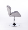 HC111N Szürke modern műbőr szék krómozott lábbal