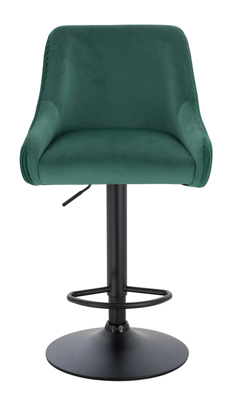 HR920W Sötétzöld Modern Velúr Szék Fekete lábbal