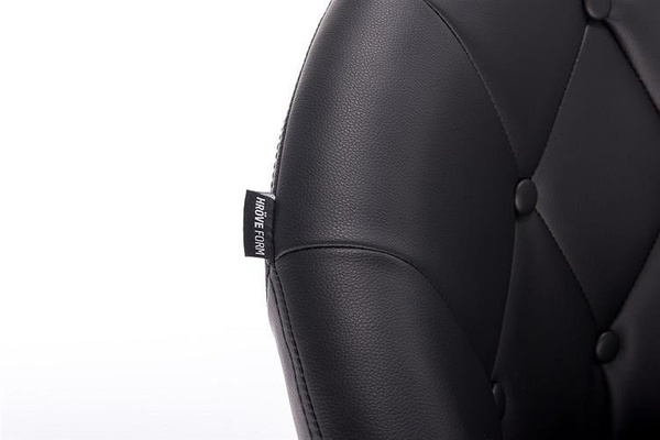 HC8516CROSS Fekete modern műbőr szék krómozott lábbal