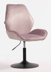 HR350N Halványlila modern velúr szék fekete lábbal