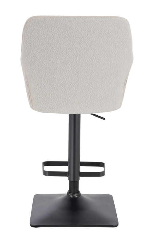 HR550KW Krémszínű modern boucle szék fekete lábbal