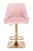 HR920KW Púder Rózsaszín Modern Velúr Szék Arany lábbal