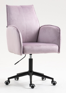 HR280K Halványlila  Modern Velúr Szék Fekete lábbal