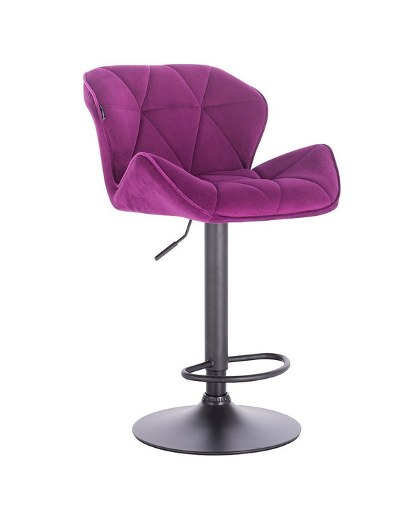 HR111W Fukszia modern velúr szék fekete lábbal