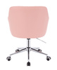 HC190K Rózsaszín Modern Műbőr Szék Krómozott lábbal