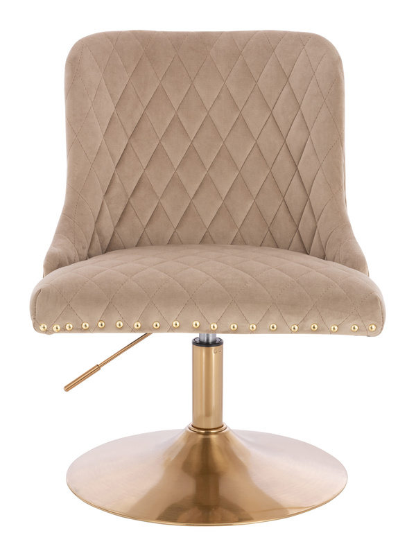 HR940N Latte Modern Velúr Szék Arany lábbal
