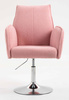 HR280N Púder Rózsaszín modern boucle szék krómozott lábbal