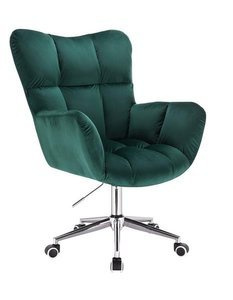 HR650K Sötétzöld modern velúr szék