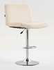 HR150W Krémszínű Modern Velúr Szék Krómozott lábbal
