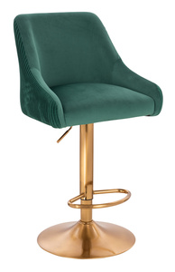 HR920W Sötétzöld Modern Velúr Szék Arany lábbal