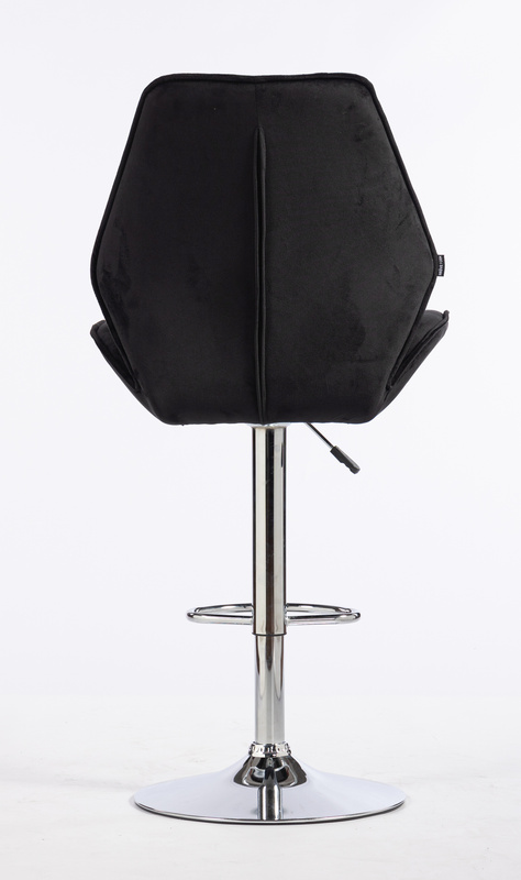 HR350W Fekete modern velúr szék krómozott lábbal