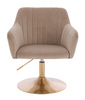HR190N Latte Modern Velúr Szék Arany lábbal