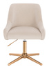 HR920CROSS Krémszínű Modern Velúr Szék Arany lábbal