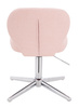 HR193CROSS Púder Rózsaszín modern boucle szék krómozott lábbal