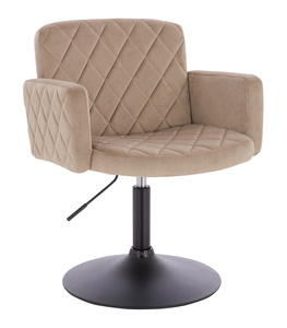 HR802N Latte Modern Velúr Szék Fekete lábbal