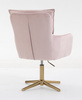 HR250CROSS Púder Rózsaszín modern velúr szék arany lábbal