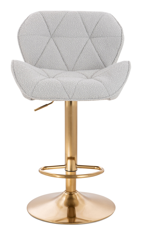 HR111W Szürke modern boucle szék arany lábbal