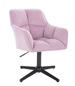 HR550CROSS Halványlila modern velúr szék fekete lábbal