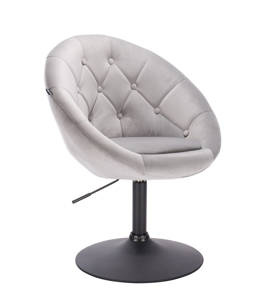 HR8516N Acél modern velúr szék fekete lábbal
